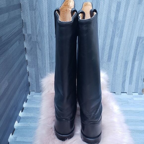 Old West Riding Boots - Round Toe - Picture 3 of 5